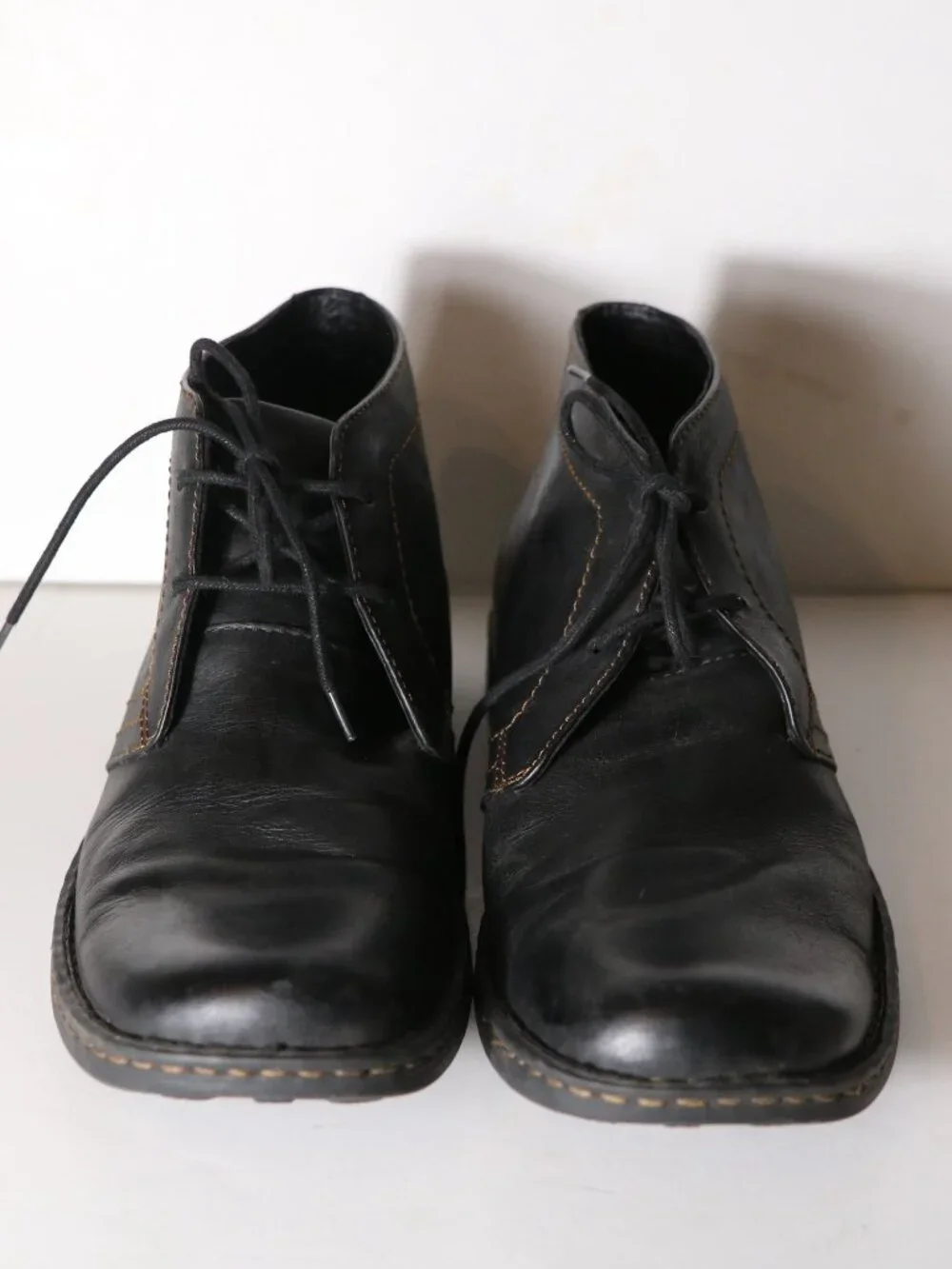 Born Mens Harrison Black Leather Lace Up Chukka Boot 13 Casual Comfort h32703